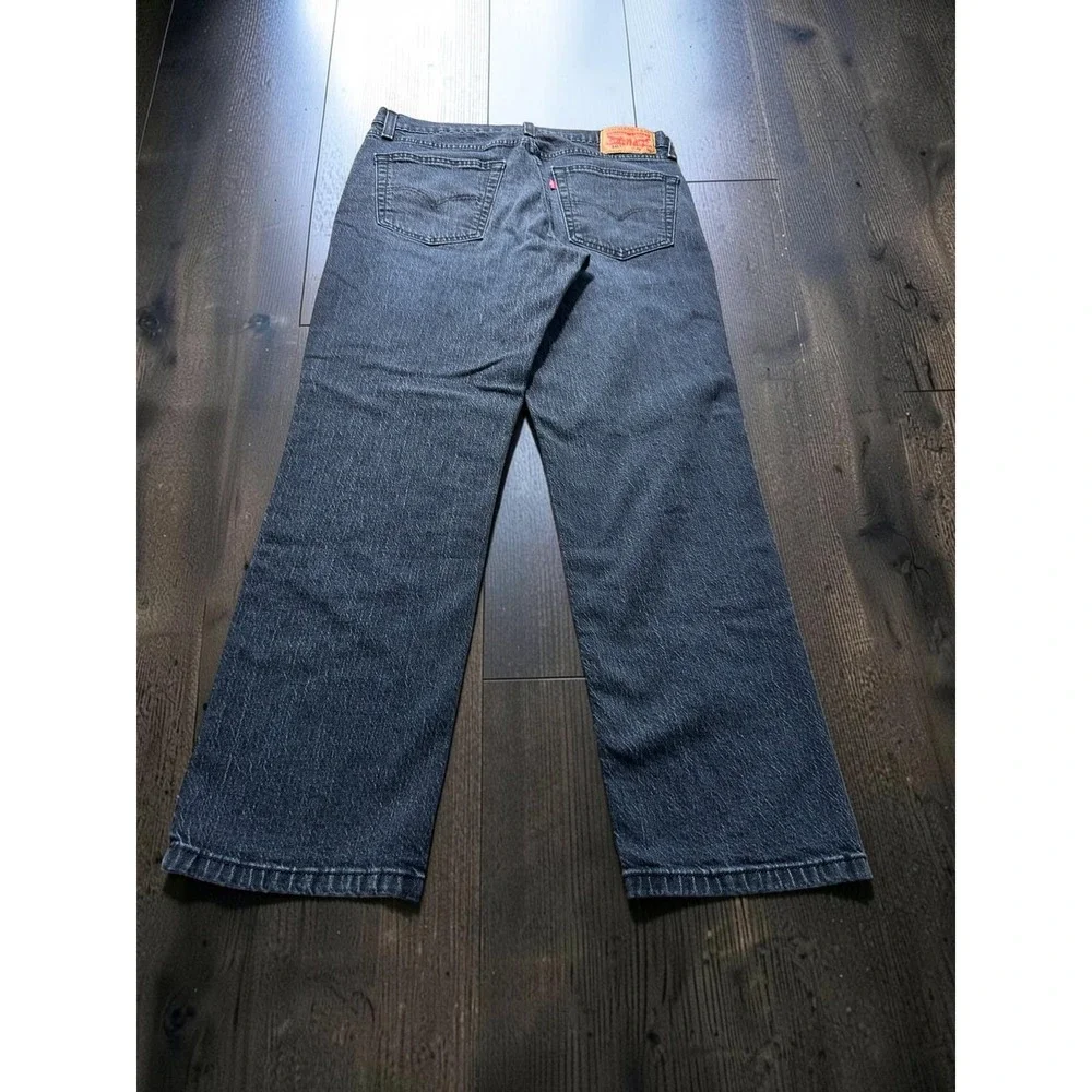 Levis 541 Athletic Taper Jeans Mens W31 L30 Charcoal Black Gray Faded Denim